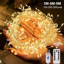 3/6/9M USB Power LED petardo luci della stringa telecomando ghirlanda lucine per la festa nuziale giardino decorazione natalizia