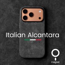 for ALCANTARA Case for iPhone 17 16 15 Pro Max Supercar Same Suede Leather Compatible with MagSafe Business Luxury Cover