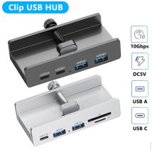 USB HUB Clamp USB3.2/3.0/2.0 5/10Gbps HUB Clip High Speed Multi Splitter Adapter für iMac Pro Mackbook Desktop PC Zubehör
