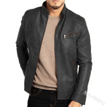 Leder Jacke Streetwear Casual Blazer Jacken Männer Leder Anzug Jacke Schlank Blazer Pu Mantel Mode Männlichen Oberbekleidung Zipper Mantel