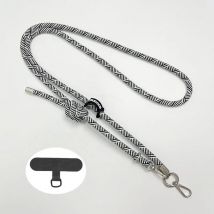8mm x 180cm universelle kühne lange Handy Lanyard Cross body hängenden Schulter gurt abnehmbare Hals schnur Anti-Lost Seil Patch