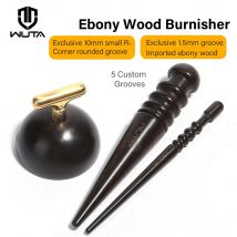 WUTA 1PC Pro Leather Edge Burnisher High Density Ebony Black Wood Slicker Upgrade Burnishing & Polishing DIY Leather Craft Tools