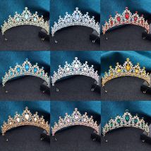 15 Farben Prinzessin Krone Braut Tiaras und Kronen für Mädchen Abschlussball Geburtstag Hochzeit Haarschmuck Party Kopfschmuck