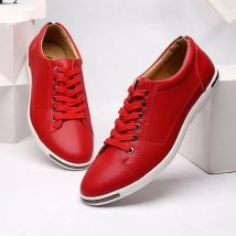 Herren-Sneaker, Größe 38–48, lässig, atmungsaktiv, weiß, Leder, zum Fahren, Wanderschuhe für Herren, Skate, bequem, stilvoll für den Alltag