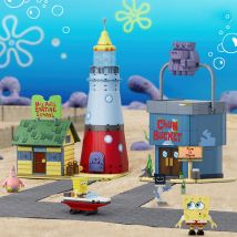 SpongeBob SquarePants Building Blocks Bikini Bottom Driving School The Chum Bucket Model Bricks Fans Collection Toy Holiday Gift