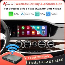 Wireless CarPlay per Mercedes Benz classe S W222 W217 2014-2018 con funzioni di gioco per Auto AirPlay con collegamento specchio automatico Android