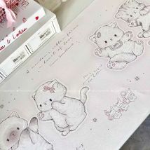 Original Nette Katze Mädchen Maus Pad Büro Lernen Wasserdicht Nicht-slip PU Leder Tisch Matte Haustier Kissen Laptop Tastatur mauspads