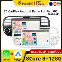 Podofo CarPlay Android Radio Per Fiat 500 2007-2015 Sistema Intelligente Per Auto 2din GPS Ricevitore Stereo FM RDS Auto Radio unità principale