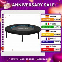 SPORTNOW Trampolín de Fitness Ø102 cm Cama Elástica Plegable con Marco de Acero Antideslizantes Carga 100 kg para Entrenamiento