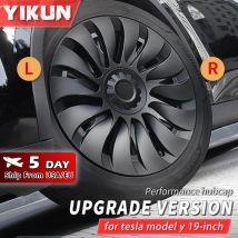 4 Uds tapacubos rendimiento reemplazo de automóvil tapacubos cubierta de llanta completa accesorios para Tesla modelo Y tapas de rueda de 19 pulgadas 2018-2024