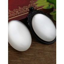 New Fashion 5pcs 30x40mm White  Color Flat Back Resin Cabochons Cameo  2025 New Arrival