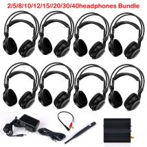 Silent Disco Kabelloses Kopfhörerpaket für Silent Partys, Konferenzveranstaltungen, Ultra-Low-Bass-Klangqualität und 500-m-Sender