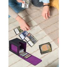 Card deck box with display window, Hold 120 + Single sleeved cards,Magnetic closure, Suitable for CCG Cards, Magic Game Cards