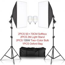 Kit de iluminación Softbox de 20w/30w/40w, Kit de iluminación de fotografía continua, bombilla E27, equipo de luces de estudio fotográfico para sesión de fotos
