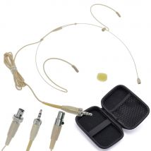 Microfono auricolare doppio orecchio HM200 di alta qualità per Sennheiser AKG Shure MiPro Audio-Technica Wirelss con custodia Stereo da 3.5mm