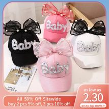 Perle Bowknot Kinder Mädchen Baseball Hut Kinder Sommer Mesh Atmungsaktive Schirmmütze Prinzessin Outdoor Strand Lange Krempe Sonnenhut Motorhaube