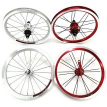 Litepro 14" Folding Bike 74mm 85mm Front Rear Wheel Set Aluminum Alloy Double Wall Rims 9T Freewheel Bearing Hub 20H