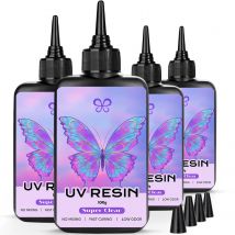 UV Resin kit with Casting Tools -Super Clear,Hard Low Odor Premixed UV Epoxy Fast Curing ,DIY Crafts,Coating and Resina Art