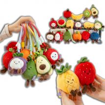 16 Styles Fruit Plush Toy Stuffed Keychain Blueberry Banana Durian Cute Fruits Dolls Kawaii Bag Pendant Gift Home Decor