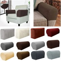 2/4 TEILE/SATZ Neue Stretchy Flanell Möbel Sofa Armlehne Abdeckung Fleece Verdickt Nicht Slip Couch Stuhl Arm Schutz stretch Zu Fit