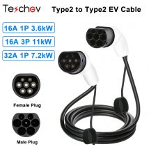 16A/32A 11kW Tipo a Type2 EV Cavo di ricarica IEC 62196-2 Caricatore per veicoli elettrici PHEV Auto in stazione pubblica