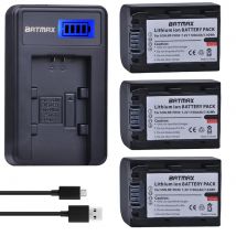 Batmax NP-FH50 NP-FH40 1100 mAh Akku + LCD-USB-Ladegerät für Sony A230 A330 A290 A380 A390 HDR-TG1E TG3 TG5 TG7 DSC-HX1