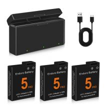 Akku für DJI Osmo Action 5 Pro Kamera Batterien 3-Slot-Schnellladegerät 2100mAh Akku für Osmo Action 3 4 5 Pro Zubehör