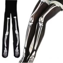 Mode Strumpfhosen Sexy Skelett Legging Nachtclub Bar Strümpfe Halloween Schädel Knochen Schwarze Strumpfhosen für Frauen Junge Mädchen