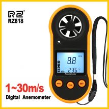 Anemometro RZ Anemometro portatile termometro GM816 misuratore di velocità del vento misuratore di vento 30 m/s LCD Anemometro digitale portatile