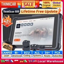 THINKCAR THINKSCAN 689 Strumenti diagnostici per auto CANFD DOIP Codifica ECU bidirezionale 34 Reset Programmazione chiave scanner Obd2 senza vita
