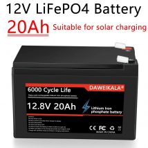 12V 20Ah Akku LiFePO4 DeepCycle Akku mit 20A BMS für Solar-Windkraft-Campingausrüstung Aufsitzspielzeug