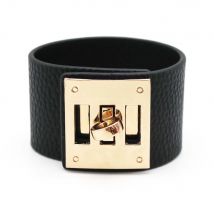 2024 neue Mode Gold Wrap Leder Armbänder Breites Handgelenk Femme Aussage Schmuck Geschenke