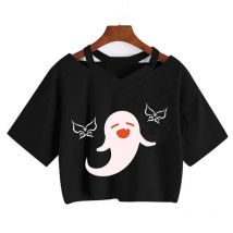 Crop Top Kawaii Genshin Impact T Shirt Frauen Graphic Tees Kawaii Tops Harajuku Cartoon Hu Tao T-shirt Lustige Keqing Weibliche T-shirt