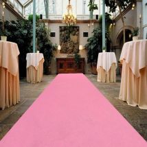 Ästhetischer rosa Teppich für Flur und Hotel, Willkommenskanal, langer Ausstellungsteppich, gebürsteter Teppich, Hochzeitsbühnenteppich, 1 m