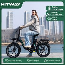 HITWAY Elektrofahrräder bk6sl1-36v15.6ah, 250W E-Bike-Motor, 70 km Reichweite, 7-Gang-Schaltung, faltbar, APP-Steuerung.