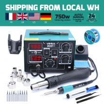 YIHUA 862D++750W Stazione di rilavorazione ad aria calda Saldatore Attrezzatura di saldatura professionale Riparazione chip PCB