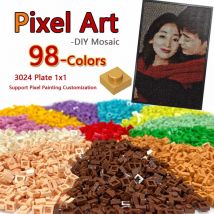 Smartable Platte 1x1 Baustein MOC Teile DIY LOGO Pixel Art QR Code Ziegel Mosaik Spielzeug 98 Farben Kompatibel 3024 578 teile/los