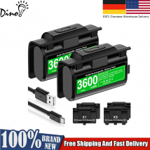 Batterie ricaricabili 2x4800mwh per batterie Xbox Series X/S e Xbox One X/S con cavo di ricarica