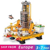 3271PCS Blocchi di costruzione della piattaforma di perforazione dell'olio offshore Deep Sea No. 1 modello di pozzo d'olio con luci, giocattoli per bambini, regali