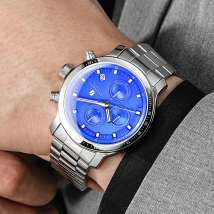 SAPPHERO Business Uhr Datum Herren Armbanduhr Einfache Edelstahl Uhren 50 m Wasserdichte Uhr 2025 Neue Mode Männer Geschenke