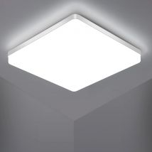 Luz de techo LED cuadrada de 48W, lámpara de techo LED de 5500LM, luz de techo aplicable a baño, sala de estar, cocina, dormitorio