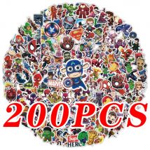50/100/200 Pz Marvel Carino The Avengers Adesivi Anime Super Hero Laptop Moto Skateboard Adesivo Impermeabile Giocattoli Per Bambini