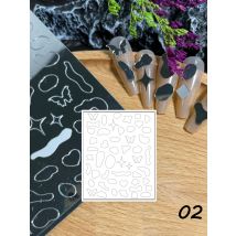 1PCS Weihnachten Nail art Zubehör Nail art weichen spiegel net rot patch doppelseitige schneiden gute nagel spiegel patch DIY nagel dec