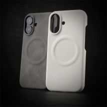 Custodia magnetica per telefono in pelle di pecora da lavoro per iPhone 17 Air 12 13 14 15 16 Pro Max Cover rigida antiurto di lusso in tinta unita