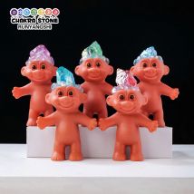 1pc galvani sierte Halo Kristall hässliche Baby bunte Kristall Quarz Cartoon niedlichen handgemachten Wohnkultur Weihnachts geschenke