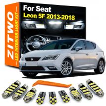 ZITWO 14Pcs Complete LED Interior Reading Foot Light Kit For Seat Leon 3 MK3 5F 2013 2014 2015 2016 2017 2018 Vanity Mirror Bulb