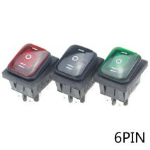 1 stücke auf off auf 12V/220V Heavy Duty 6 pin DPDT IP67 Wasserdichte Auto Boot Marine kippschalter Kippschalter mit LED 12V 220V 27x22mm
