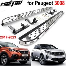 Auto Trittbrett Side Step Bar Fußpedal für Peugeot 3008 2017–2024, echtes luxuriöses Design, kostenloses Bohrloch, ISO9001-Qualität