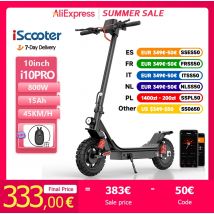 IScooter i10Pro 800W 10-calowy skuter elektryczny 60KM o maksymalnym zasięgu potężne skutery 15Ah 45