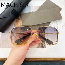 Authentic DT MACH SIX Luxury Designer Classic Men Women Sun Glasses Stylish Leisure UV400 Gradient Male Couple Eyewear With Box